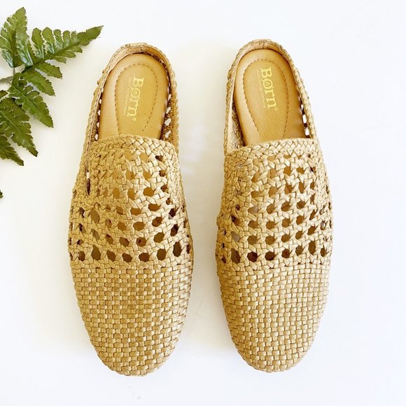 Born Shoes Born Cameo Woven Mule In Natural Fabric 9 Born Shoes Born Cameo Woven Mule In Natural Fabric 9